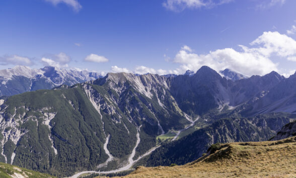 Wanderung von der Rosshütte zur Seefeld Spitze 22 Seefelder Joch 360 Grad Blick