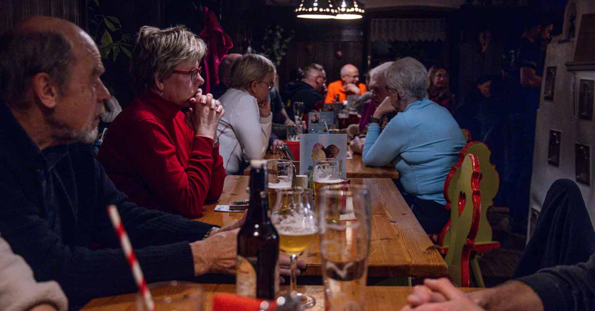 Winter am Ochsenkopf - Der Winter Wandertag 9 Gemütliches Beisammensein bei einer Hütteneinkehr am Ochsenkopf
