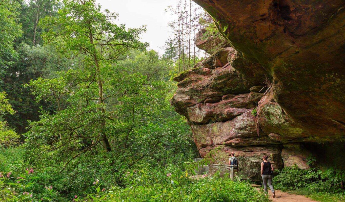 Höhlen und Felsen entlang der Schwarzach